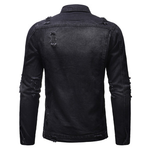 Veste en jean décontractée 100% coton personnalisée pour hommes vente en gros d'usine de style de rue avec coque en jean - Product Image 6