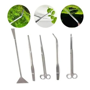 ชุดเครื่องมือไม้ตะหลิวสแตนเลสสำหรับตู้ปลาชุดไม้พายที่ขูดสาหร่ายชุดทำความสะอาดตู้ปลา - Product Image 6