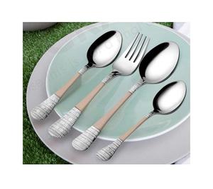 Design unique en acier inoxydable manche incrusté d'os ensemble de couverts de restaurant de mariage offre spéciale à bas prix ensemble de couverts - Product Image 6