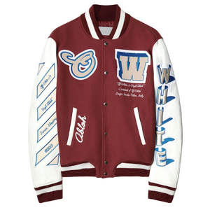 Chaqueta universitaria personalizada para hombre, fabricante OEM, lana y piel sintética, estilo de béisbol clásico con parches de chenilla, pedidos al por mayor - Product Image 6