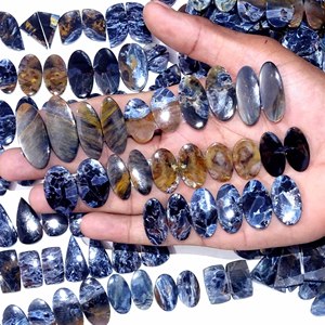 พีเตอร์ไซต์ธรรมชาติ 100% คู่อัญมณี Cabochon สําหรับขายขายส่ง Pietersite Cabochon ผสมขนาดและรูปร่างสําหรับการทําเครื่องประดับ - Product Image 5