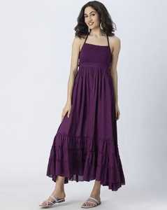 ชุดเดรสยาวถึงข้อเท้าคุณภาพสูงสำหรับผู้หญิงชุดเดรสผ้าเรยอนแบบสวมสบายสไตล์โบฮีเมียน - Product Image 3