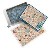 Rompecabezas Educativo de Cartulina Blanca con Esquinas Cuadradas, Impresión a Todo Color, 500 Piezas, Precio de Fábrica, Personalizado, para Adultos 2 4
