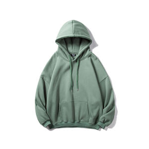 Boxy Fit hommes haute qualité Streetwear pas de poche broderie mode luxe 400G PuffPrinting coton polaire surdimensionné Boxy à capuche - Product Image 1