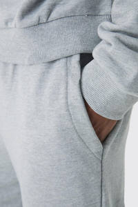 ใหม่เสื้อสเวตเตอร์คอกลมสีเทาขนาดใหญ่สี100% ผ้าฝ้ายระบายอากาศได้ดีแห้งเร็วเสื้อครอปหนามีฮู้ดสำหรับผู้ชาย - Product Image 4