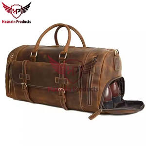 Exquisite Handcrafted Customizable Luxury Pure <b>Leather</b> Travel Duffel Bag - Premium Unisex Genuine <b>Leather</b> Weekend Luggage - Product Image 2