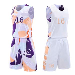 เสื้อบาสเก็ตบอลสำหรับทุกเพศเสื้อบาสเก็ตบอลพิมพ์ลายสตรีทแบบระเหิด - Product Image 4