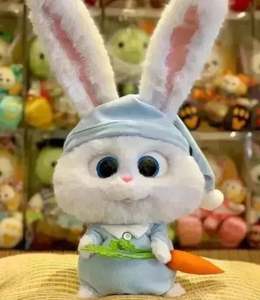 Peluche lapin boule de neige mignonne, jouet apaisant pour bébé avec des matériaux en laine, coton et mousse, unisexe - Product Image 2