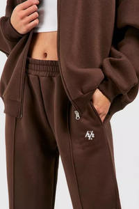 Exceptional Quality Winter Slim Fit 100% Cotton <b>Fleece</b> Tracksuit with Zipper Hoodie and Custom Logo by Huzaifa Products - Product Image 2