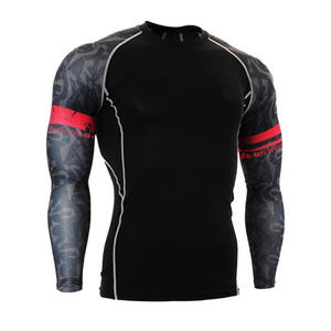 2025 Custom Design Summer Active Wear Men High Quality Spandex/Polyester <b>Rashguard</b> Breathable Anti-UV Full Sleeve 280g Digital - Product Image 2