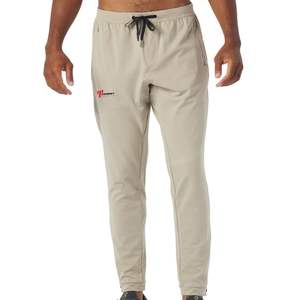 Vente en gros de pantalons de sport décontractés pour hommes, pantalons de survêtement élastiques en tissu éponge français de haute qualité, sans étiquette, tissu blanc droit - Product Image 6