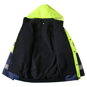 <b>Hi</b> <b>Vis</b> OEM Wholesale Custom Construction Safety <b>Jacket</b> Motorcycle Winter Safety <b>Jackets</b> with <b>Fleece</b> Made in Pakistan. - Product Image 4