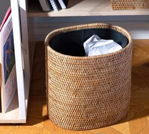 Elegant Handmade Home Decor <b>Baskets</b> Premium Handcrafted Woven Rattan for Sustainable Laundry <b>Storage</b> Solutions For Luxury Hotel - Product Image 5