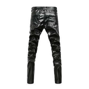 2025 New Design Fashionable Leather Pants With Side Pocket for Men Low Price Straight Men Leather Pants Reasonable Price - Product Image 3