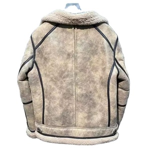 Chaquetas de invierno, chaquetas de piel de oveja, diseños de piel para hombre, abrigos cómodos para clima frío, forro de felpa. - Product Image 2