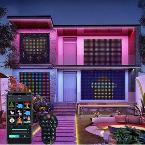 Smart RGB luci della stringa della tenda 400 LED impermeabile finestra personalizzata App di controllo su misura regolazioni del Design - Product Image 1