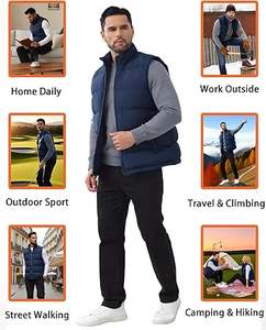 Venta Directa de Fábrica, Chaleco Acolchado Personalizado de Alta Calidad, Transpirable, con Cierre Completo, para Hombre, Ropa de Abrigo Informal de Invierno - Product Image 5