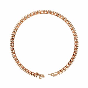 กำไลเทนนิสเพชรทรงกลมเพาะเลี้ยงในห้องปฏิบัติการ ทองคำ 14K สีโรส/เหลือง/ขาว สไตล์วินเทจ ชุบโรเดียม รับรองโดย IGI เครื่องประดับ OEM - Product Image 4