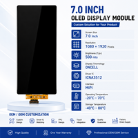 Pantalla AMOLED OLED Táctil On-Cell de 7.0 Pulgadas 1080*1920 FHD con Interfaz MIPI para Hogar Inteligente, HMI, Terminal de IA, OEM, ODM, Venta al Por Mayor Personalizada