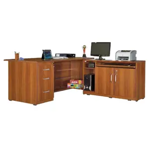 Furnitur komersial kantor meja kayu Desain unik Modern furnitur kantor untuk dijual