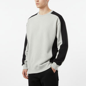 Venta caliente 100% algodón 500 GSM cuello redondo de talla grande sudadera de invierno para hombre Sudadera con capucha apliques bordados personalizados transpirables de gran tamaño - Product Image 5