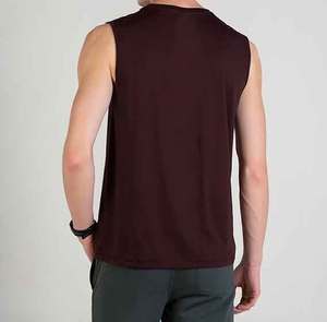 เสื้อกล้ามระบายอากาศได้ดีสำหรับผู้ชายเสื้อกล้ามวิ่งออกกำลังกายตาข่ายถักดีไซน์โลโก้ออกแบบได้ตามต้องการ - Product Image 2
