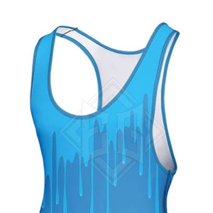 Singlet de lutte respirant à séchage rapide pour adultes professionnels avec coutures Flatlock pour un ajustement serré personnalisable - Product Image 4