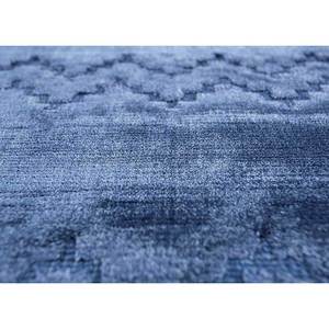พรมไหมไผ่ทำมือสไตล์โบฮีเมียนสีน้ำเงิน รุ่น HBS-02-a สัมผัสแห่งธรรมชาติที่เป็นเอกลักษณ์ - Product Image 3