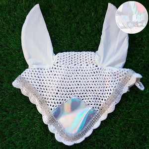 Bonnet d'oreille pour cheval de qualité supérieure, protection contre les mouches, nouveau design, filet d'oreille en crochet pour l'équitation, le saut d'obstacles, léger, confortable, équestre - Product Image 4