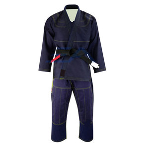 Trajes de Jiu Jitsu Lisos para Hombre con Logotipo Personalizado en la Parte Delantera, 100% Algodón, Transpirables, Conjuntos de Ropa de Artes Marciales - Product Image 3