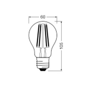 หลอดไฟ LED ฟิลาเมนต์ OSRAM 11W ขั้ว E27 1.521lm 4000K แสงใส ประสิทธิภาพสูง - Product Image 3