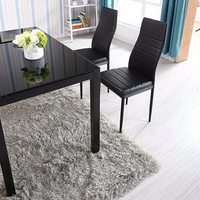Échantillon gratuit, ensemble de table à manger pas cher avec 6 chaises, style moderne classique, ensemble de table à manger de luxe en verre pour 8 personnes