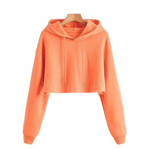 Sweat à capuche court tendance et élégant pour femmes, en tissu polaire, streetwear décontracté pour un confort quotidien et un look moderne - Product Image 2