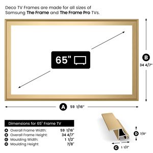 Support et chariot TV Pale Gold Bezel pour téléviseurs à écran plat jusqu'à 65 pouces - Product Image 5