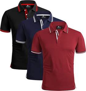 เสื้อโปโลสำหรับผู้ชายลายสีพื้นลำลองสำหรับใช้งานกลางแจ้ง - Product Image 2