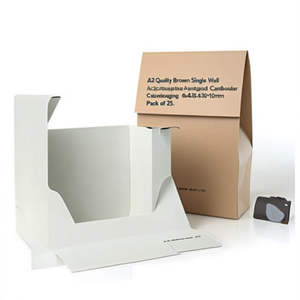 A2 Quality Brown Single-Wall Corrugated <b>Cardboard</b> Calendar Packaging 630x430x10mm Pack of 25 - Product Image 2