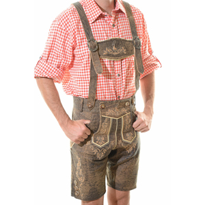 2025 último diseño bávaro hombres Lederhosen corto Festival traje de calidad superior alemán Lederhosen pantalones cortos - Product Image 5