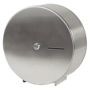 Distributeur de papier toilette mural FANDA en acier inoxydable finition satinée, pour rouleau jumbo simple - Product Image 1