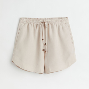 Pantalones de entrenamiento atlético de secado rápido elásticos ligeros con cordón lateral de poliéster gris para mujer con botón de cinturón con logotipo de bolsillo - Product Image 4