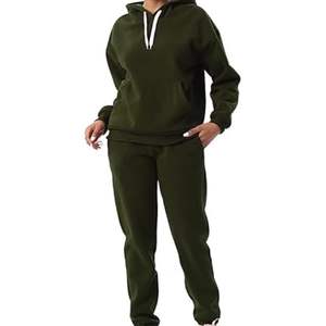 Conjuntos Deportivos de Algodón/Poliéster para Mujer, Talla Grande, con Capucha, Estampados o Lisos, Casuales de Invierno, para Correr y Entrenar, con Logotipo Personalizado al por Mayor - Product Image 1