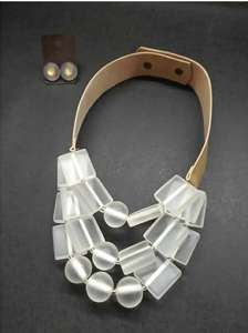 Women First Choice <b>Metal</b> Pendent <b>Bracelet</b> With Earrings Handmade Wood Resin Pendant Necklace - Product Image 2