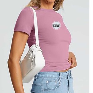T-shirt en coton pour femmes T-shirts unisexes à manches courtes et à col rond pour femmes - Product Image 1