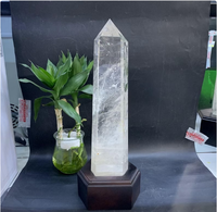 Meilleure qualité Offre Spéciale naturel naturel clair Quartz obélisque quartz cristal point clair quartz tour Reiki guérison cristal baguette
