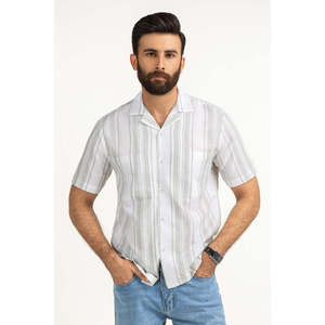 Camisas Casuales para Hombre, Diseño a Rayas, 100% Algodón, Talla XL, Corte Regular, Camisas de Vestir para Negocios ODM MN-CS-SS25-173 - Product Image 4