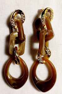 Women's Elegant Ox Horn <b>Chandelier</b> <b>Earrings</b> Custom Designed <b>Fashion</b> Jewelry Inspired by Buffalo Carved Natural Crafts - Product Image 2