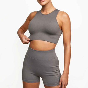 Top Deportivo de Alta Calidad con Soporte, Top de Gimnasio y Yoga de Color Liso con Sujetador, Top Deportivo de Sublimación Personalizado de Moda - Product Image 1