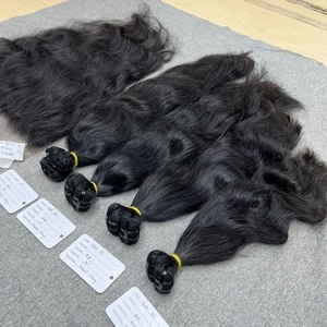 Cheveux vietnamiens lisses naturels, qualité bébé et vierge, avec cuticules alignées, doux et soyeux, sans nœuds, couleur naturelle - Product Image 5