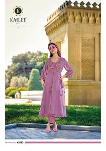 El último diseñador Pure Georgette Thread Work Kurti Set Fab Zone - Product Image 5