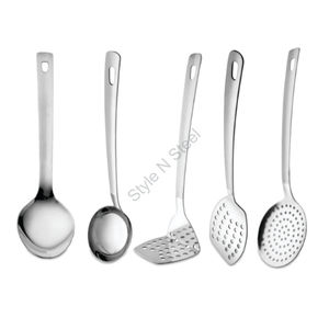 Stainless Steel Premium Quality Kitchen Cookware <b>Set</b> <b>Tool</b> Collection 5-piece Bundle Stylish CLASSIC Design - Product Image 3