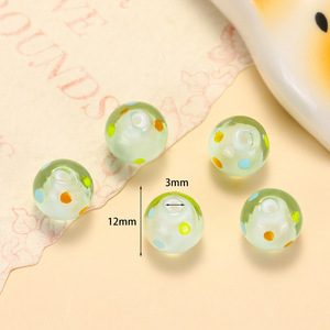 Creative Colorful Spot Star Round Beads Charm Glass Loose Beaded for DIY Bracelet <strong>Jewelry</strong> Accessories <strong>Supplies</strong> - Product Image 3